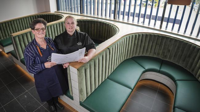 Mosaic Hotel general manager Emilee Moore and head chef Amanda Gutte at the soon to be opened hotel. Picture: Roy Van der vegt