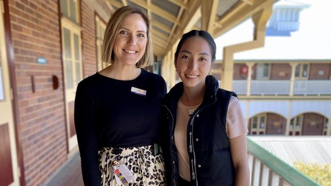 Elizabeth Stankevicius and Nicole Lay, speech pathologists with Darling Downs Health at Toowoomba Hospital.