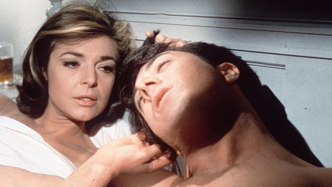 Anne Bancroft and Dustin Hoffman in the 1967 film The Graduate. Picture: AP