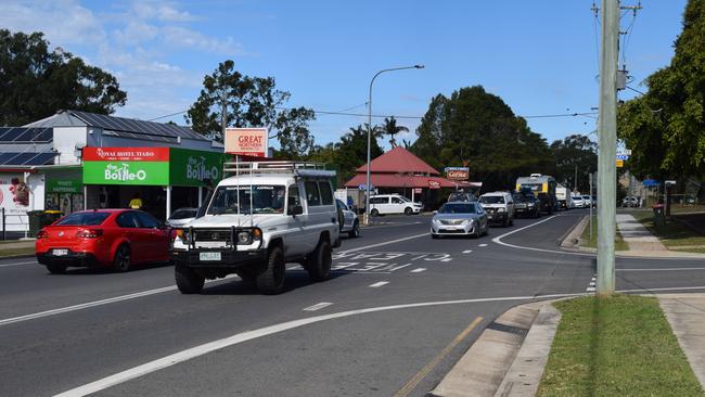 TIARO BYPASS: Heavy traffic travelling through Tiaro. Photo: Stuart Fast