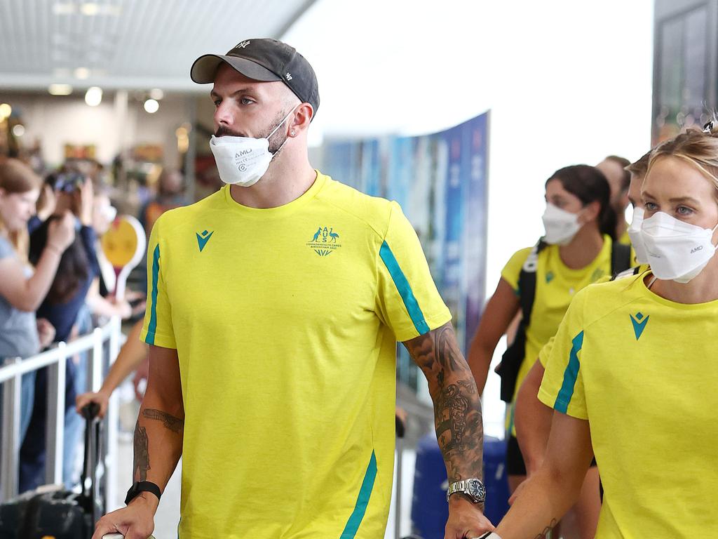 Australian athletes have demanded athletes wear masks at all times. Picture: Michael Klein