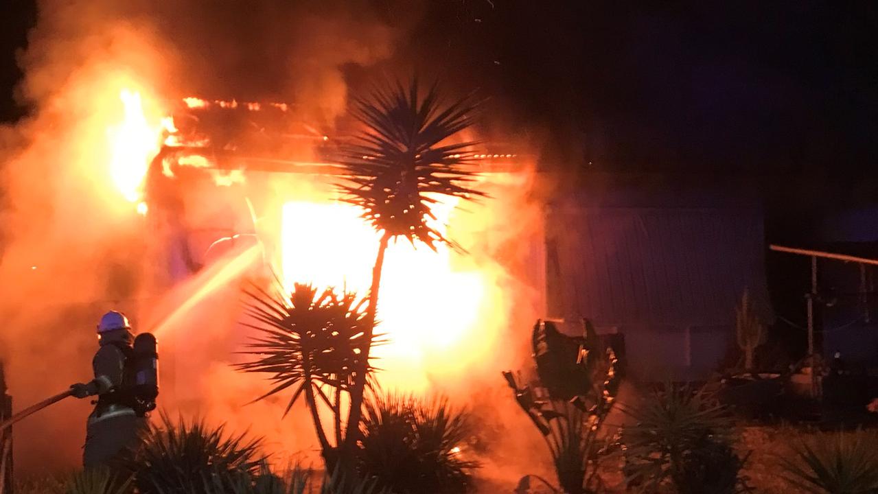 A large fire raged through a home at Mannum on September 12. Picture: SA CFS