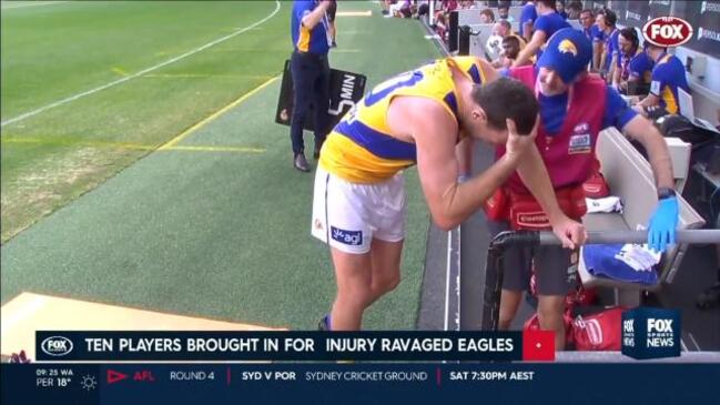 Injured West Coast Eagles bring in 10 players!