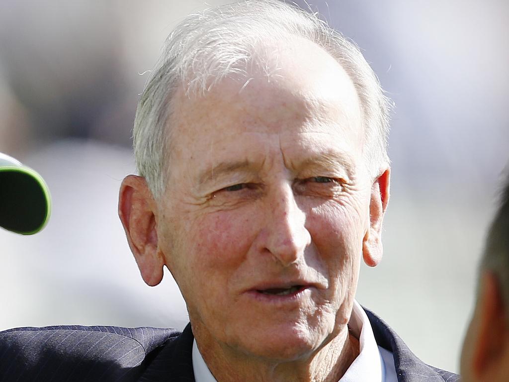 Bill Lawry remains tight-lipped on his future plans but Fox are reportedly keen to snatch him up from his Channel Nine mainstay. Picture: Wayne Ludbey