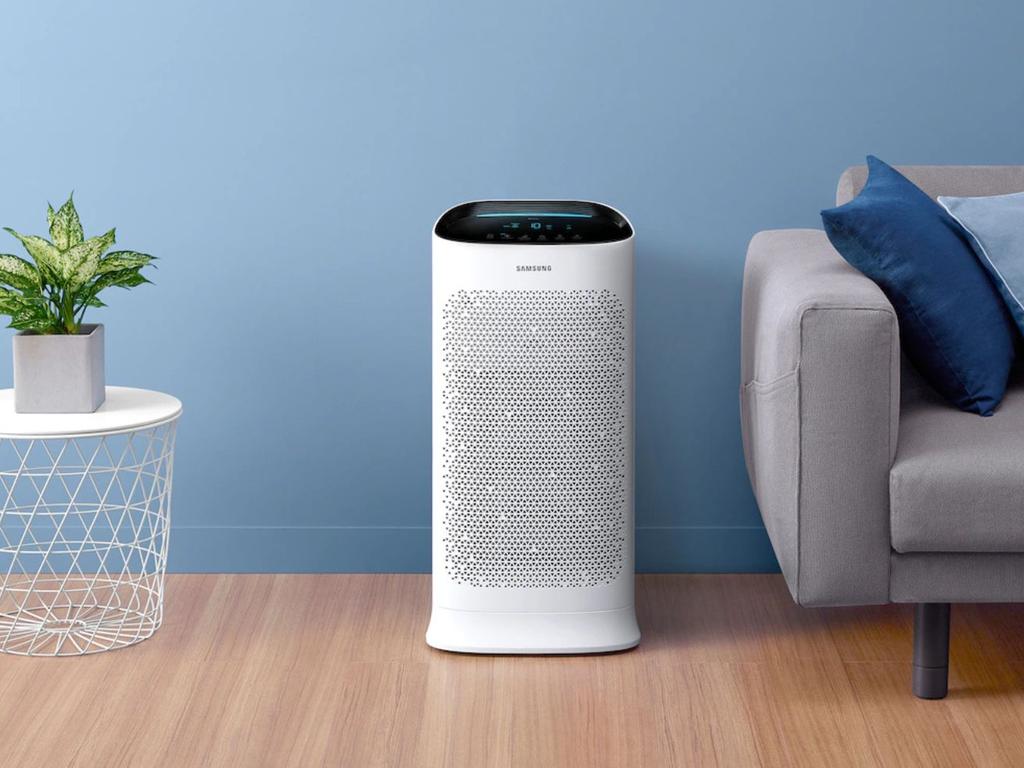 An air purifier can help you breathe easier at home by eliminating harmful and irritating pollutants. Picture: Samsung.