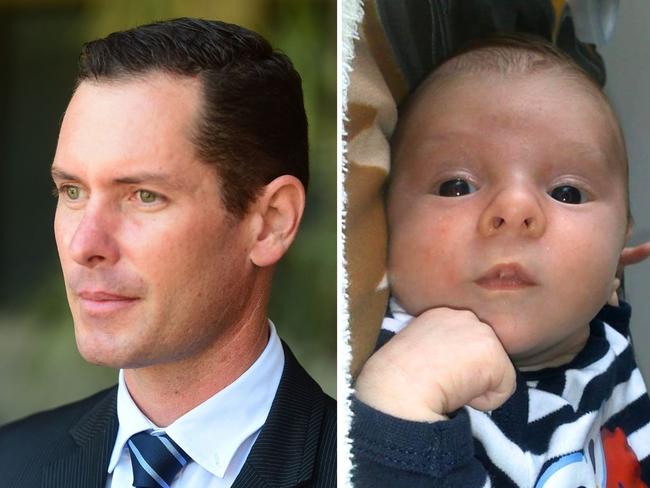 Nicholas Baxter (left) was acquitted over the death of his son Matthew Riley Baxter (right)