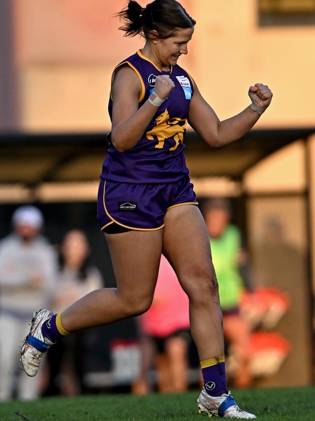 VAFA: Action from the clash between Collegians and Coburg. Picture: Andy Brownbill