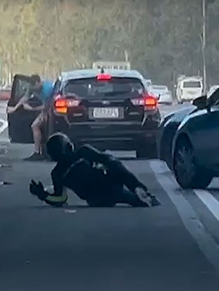 Motorcyclist swiped in insane road rage clash on Hume Highway | news ...