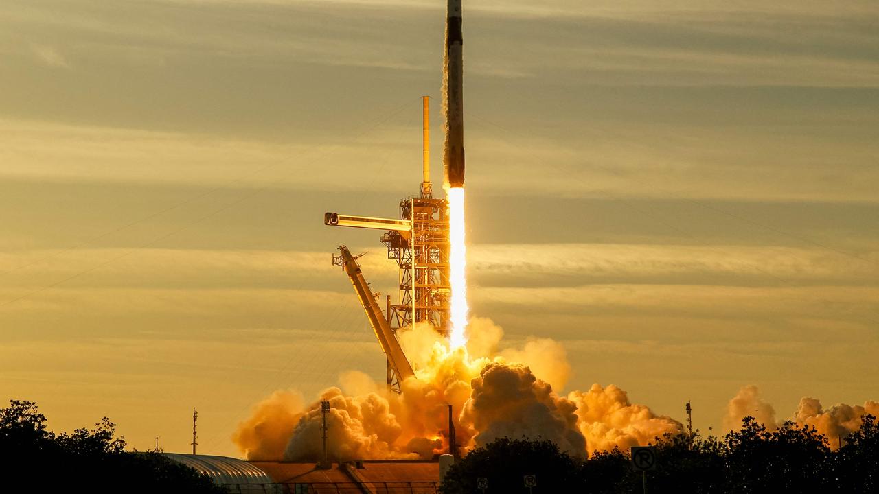 SpaceX Falcon 9 rocket and Dragon spacecraft launches from the Launch Complex 39A at NASA’s Kennedy Space Center. Picture: Brandon Bell/Getty Images/AFP