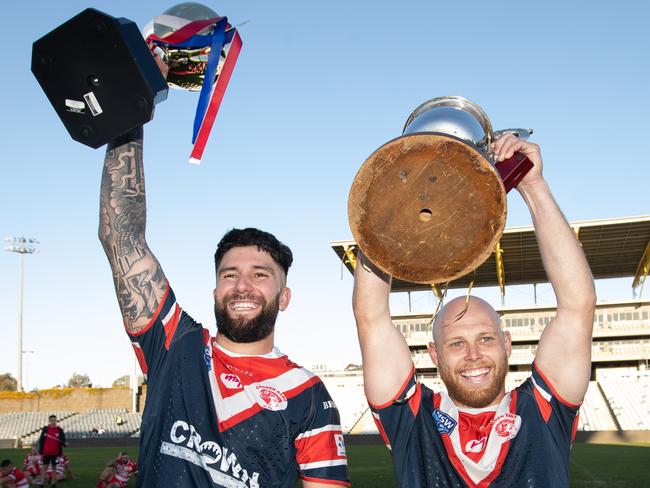 Captain-coach Brad Speechley (right) is hoping to replicate Camden’s 2022 first grade title. Picture: Julian Andrews.