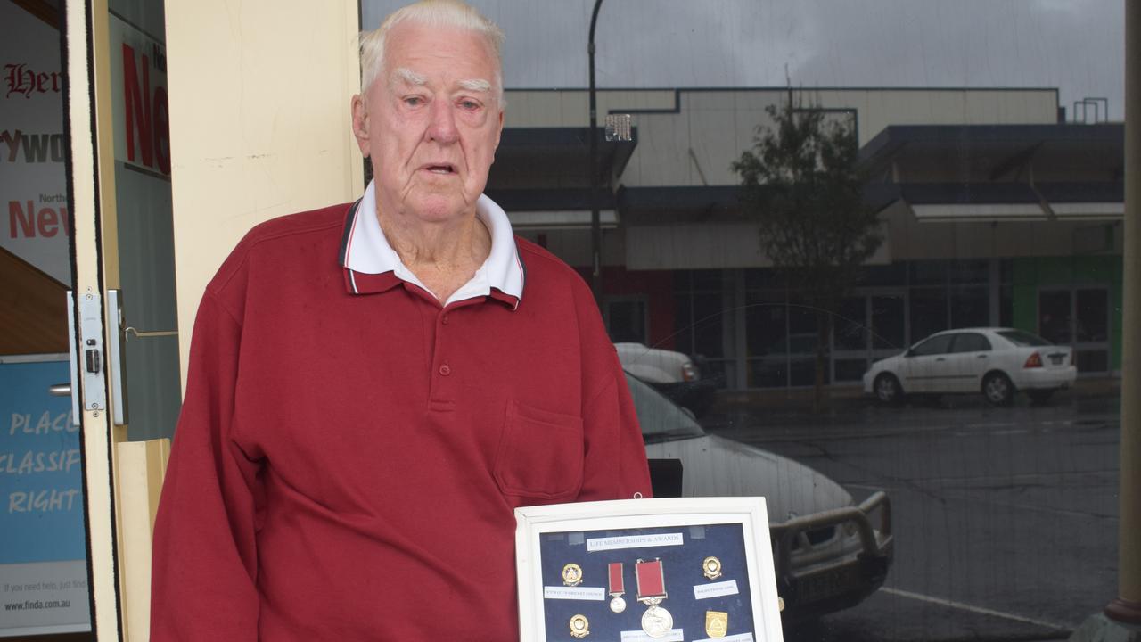 Don McPherson with his volunteer medals