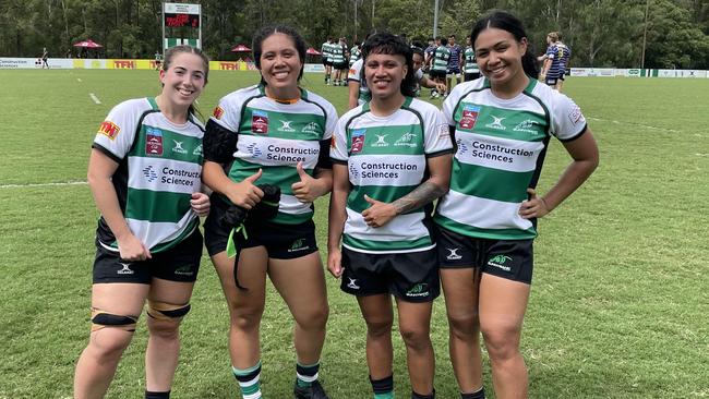 The Sunnybank women were delighted after the win.