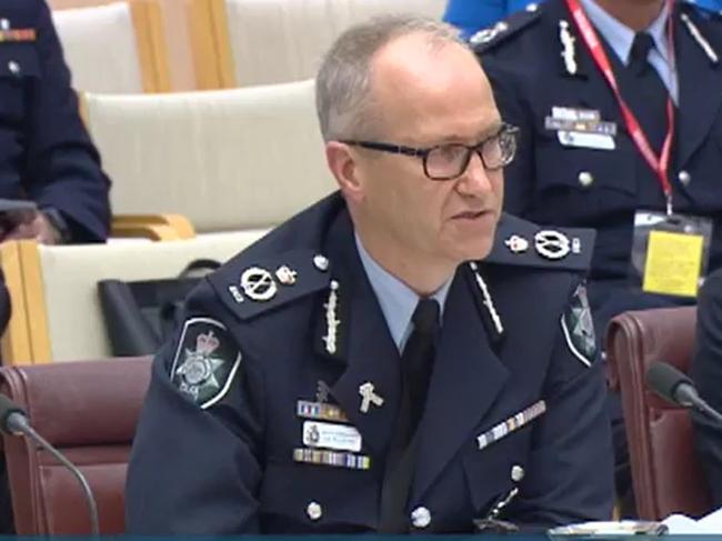 AFP Acting Commissioner Ian McCartney at the March 19 Senate estimates hearing. Picture: Supplied