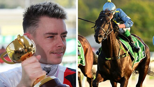 Two days after winning the Melbourne Cup aboard Knight's Choice, jockey Robbie Dolan was back in Queensland riding a winner (Victory Command) at Ipswich for trainer Barry Lockwood. Picture: Grant Peters / Trackside Photography