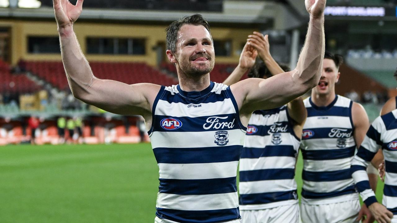 Patrick Dangerfield and Geelong are into a preliminary final. Picture: Mark Brake/Getty Images