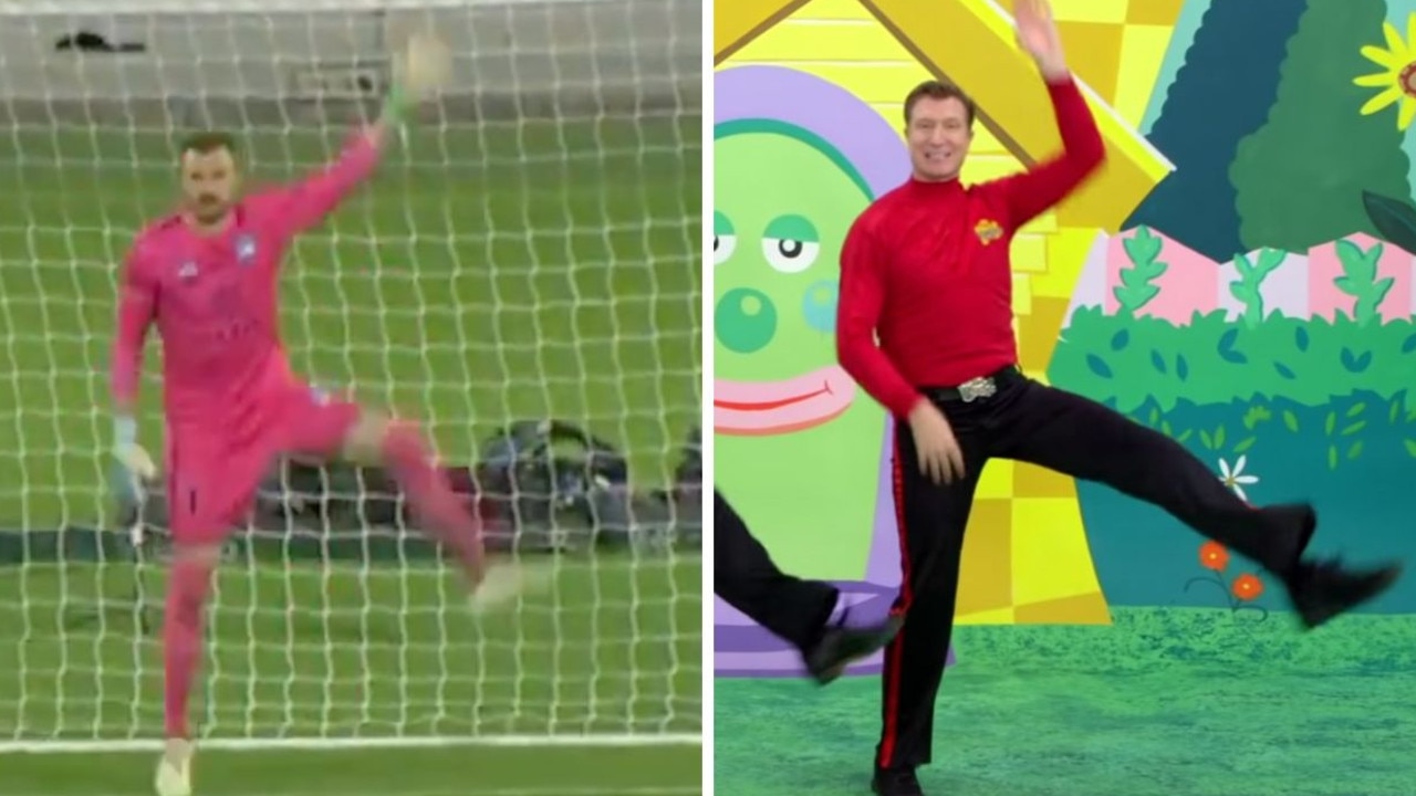 An iconic Wiggles dance has proven once again to be the secret weapon of Andrew Redmayne, whose iconic jig has helped secure the Socceroos’ place at the World Cup finals.
