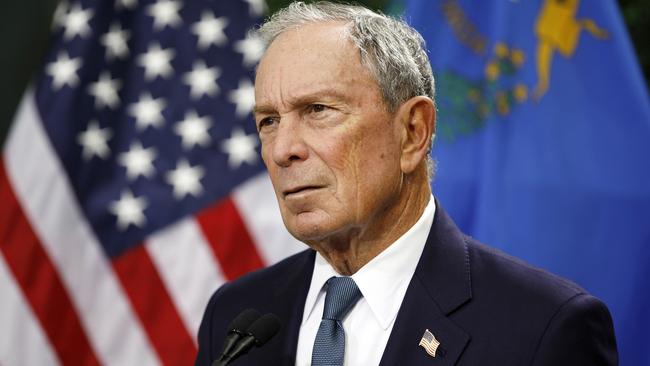 Former New York City Mayor Michael Bloomberg says the Democratic field is 'not well positioned' to defeat Donald Trump. Picture: AP.