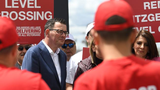 Victorian Premier Daniel Andrews on the hustings in 2018. Picture: AAP