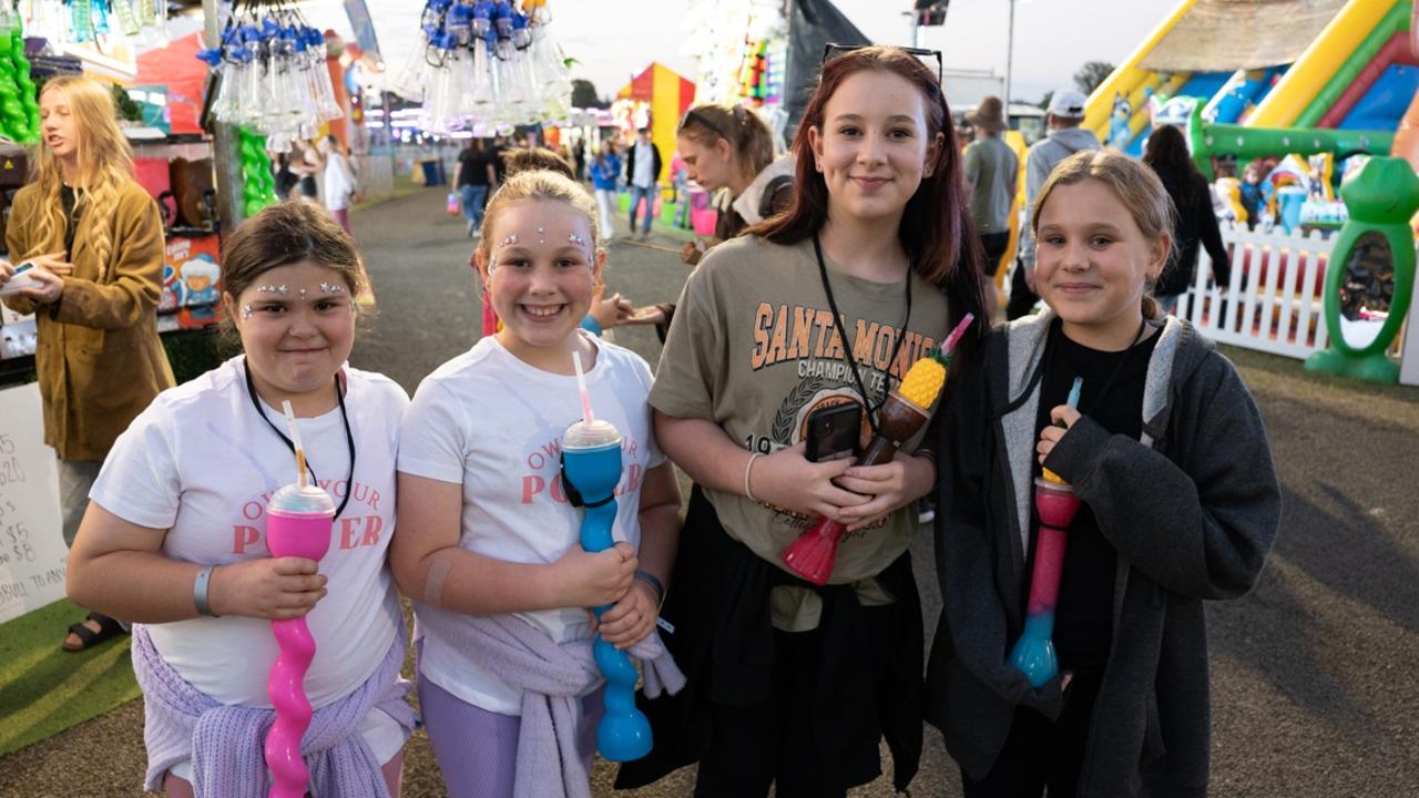 Tabell, Isla, Faith and Addisyn at the Gympie Show, Thursday May 18, 2023 Picture: Christine Schindler