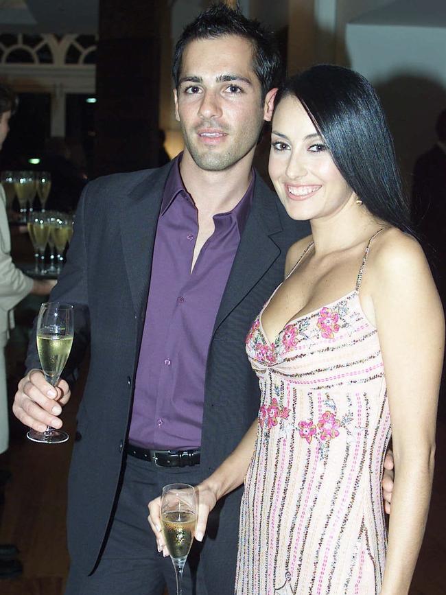 Actor Alex Dimitriades and Terry Biviano at Establishment in 2001.