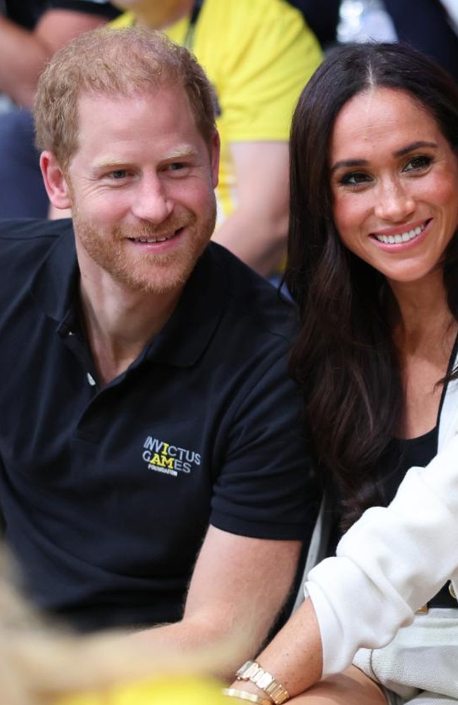 Prince Harry, Duke of Sussex and Meghan, Duchess of Sussex at the Invictus Games Düsseldorf on September 13, 2023. Picture: Chris Jackson/Getty Images for the Invictus Games Foundation