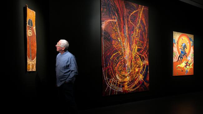 Gallery view of the Telstra National Aboriginal and Torres Strait Islander Art Awards, at the Museum and Art Gallery of the NT in Darwin.