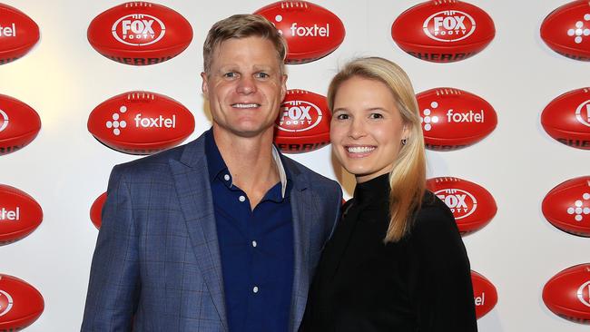 Nick Riewoldt and wife Catherine. Picture: Mark Stewart