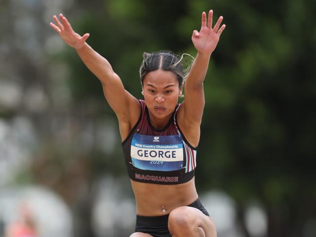 Macquarie Hunter Athletics competitor Sukontha George at the 2024 NSW Country Athletics Championships in Wollongong. Picture: Fred Etter/Athletics NSW