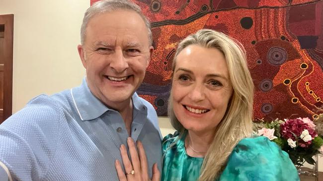 Prime Minister Anthony Albanese announced his engagement to Jodie Haydon after proposing on Valentine’s Day. Picture: Supplied