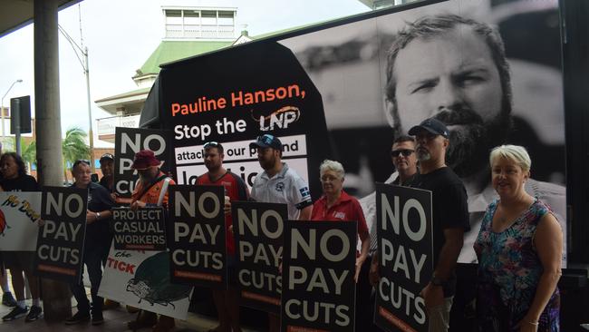 Worker's unions gathered outside of Ken O'Dowd office on Tuesday morning to protest the Industrial Relations Omnibus Bill.