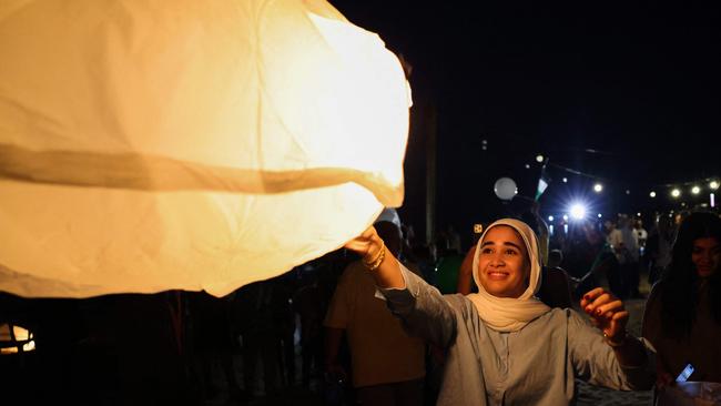 A vigil by Lebanon’s Press Photographers Syndicate and Ajial Social Communication Centre in memory of killed journalist Issam Abdallah and in support of Palestinians. Picture: AFP