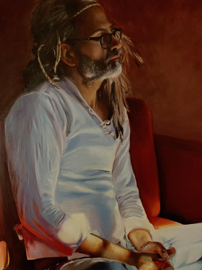 Jess Le Clerc’s People’s Choice winning painting of Jandamarra Cadd, Socks &amp; Organge Velvet.