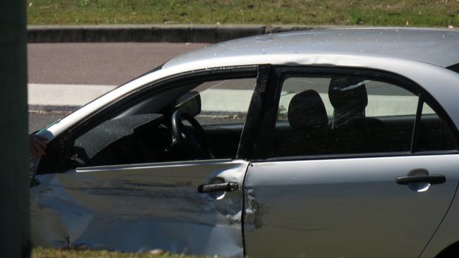 A motorcycle rider is in a critical condition after her bike collided with a car in Wyong. Picture: Richard Noone