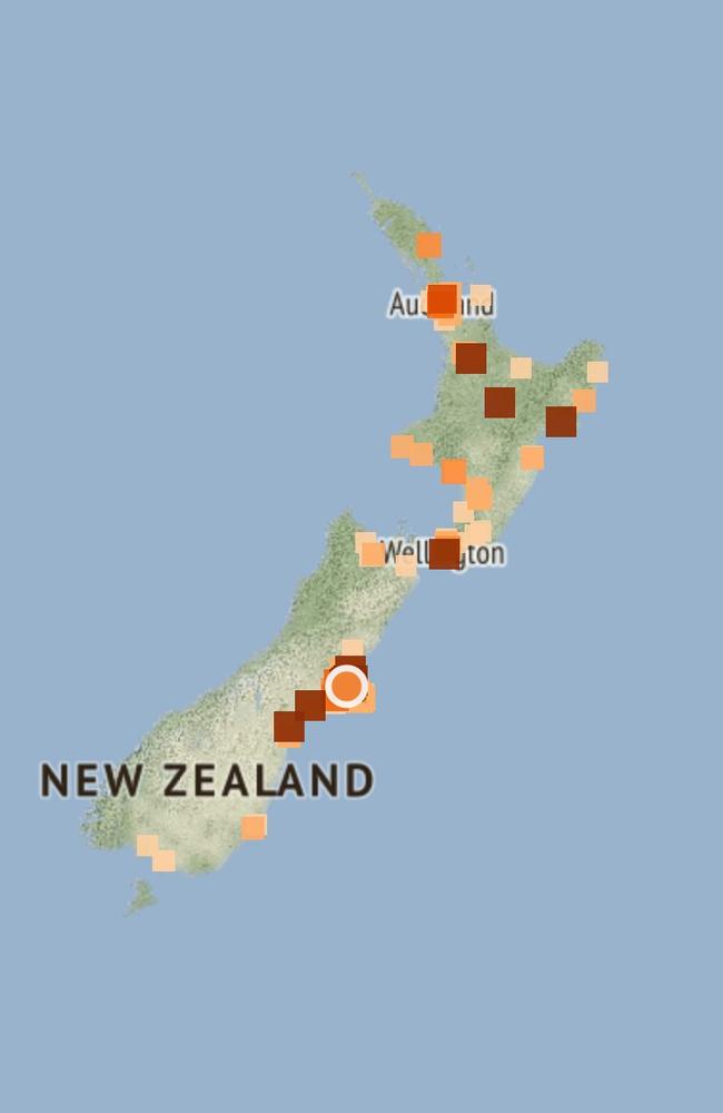 Earthquakes have swarmed New Zealand. Picture: Twitter