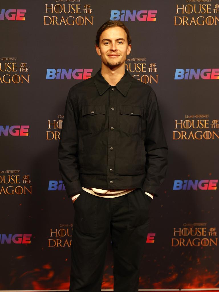 William Lodder at the House of the Dragon Australian Premiere at Hoyts Entertainment Quarter. Picture: Jonathan Ng