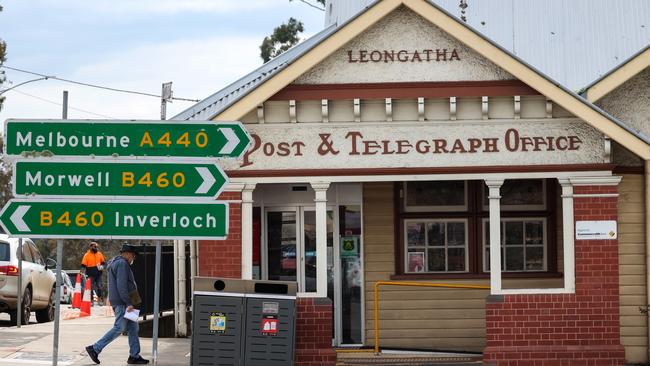 The township of Leongatha south east of Melbourne, where a local woman, Erin Patterson held a lunch and three people died after suspected mushroom poisoning. Picture: Ian Currie