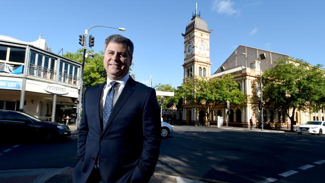 Norwood, Payneham &amp; St Peters Mayor Robert Bria in front of the town hall. Picture: Sam Wundke