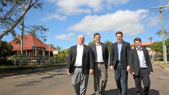 Harry and grandsons Tim Reed, Brad Reed and Jack Norbury ... a new generation set to make their mark. Picture: Erle Levey