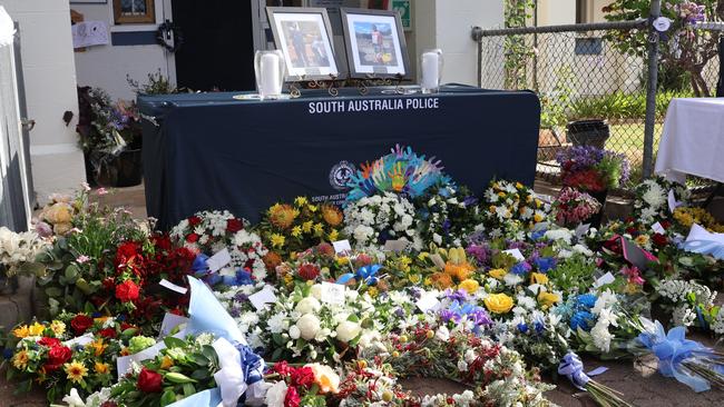 Hundreds gathered to pay tribute to Brevet Sergeant Jason Doig at Lucindale days after this death. Picture: Riley Walter