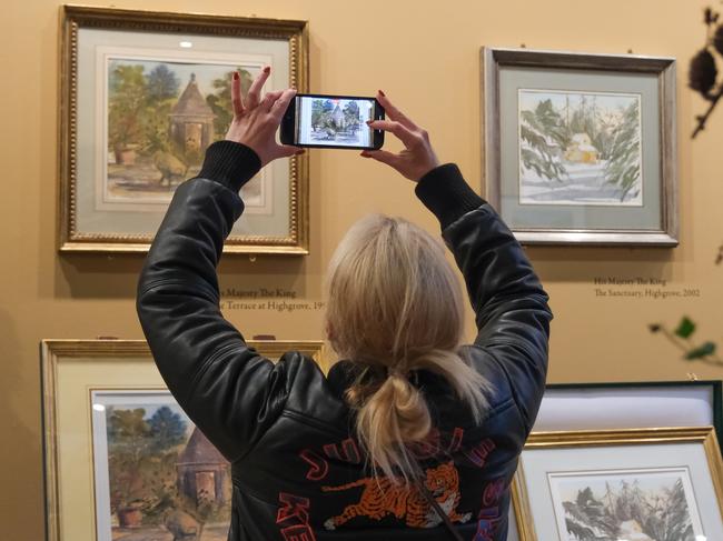 King Charles's watercolour collection  at the King's Foundation Christmas shop at the Garrison Chapel in London on November 27, 2024. Photo: Jacquelin Magnay