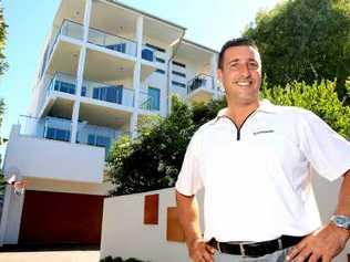 David Stringer in front of the property on Pacific Parade at Bilinga that he says will set the trend for million-dollar properties on the Southern Gold Coast. Picture: John Gass 