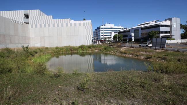 The vacant land on the corner of Little High St and Nerang St, next to the Queen Street Village shopping centre. Picture Glenn Hampson