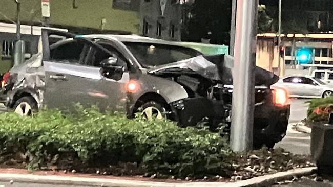 One man has been left shaken after a two vehicle crash at a busy CDB intersection. Photo: Catherine Duffy.