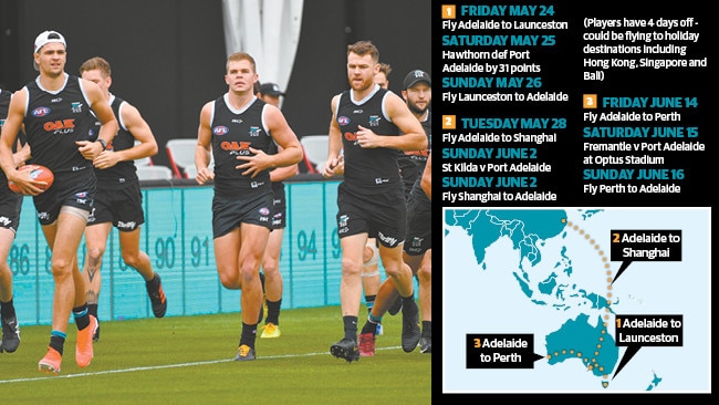 Port Adelaide's epic road trip