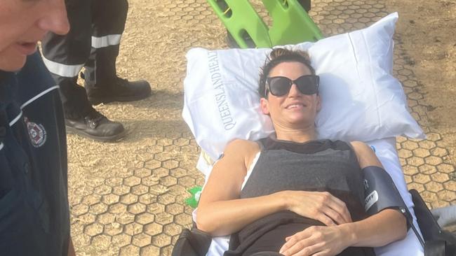 Lisa Bathe was bitten by a snake on the Mount Louisa Bush Walking Track. Pictures: Supplied
