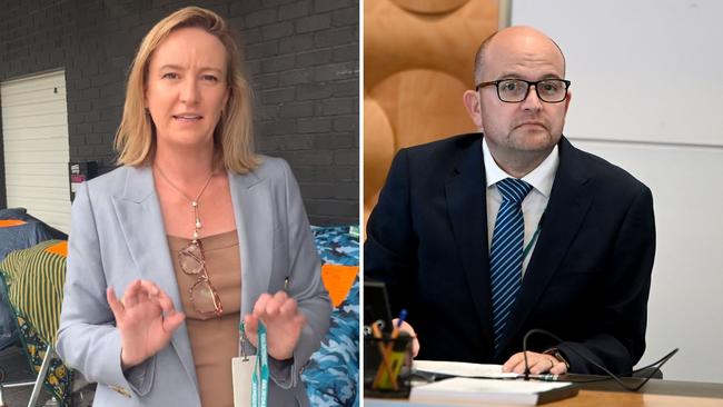 Councillor Brooke Patterson and CEO Tim Baker clash after council leak investigation