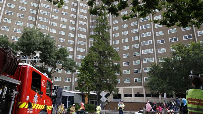 Crews were called to the house flats in North Melbourne.