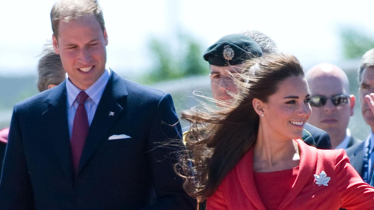 Kate wears the Queen’s Maple Leaf diamond brooch in 2011. Picture: Samir Hussein/WireImage