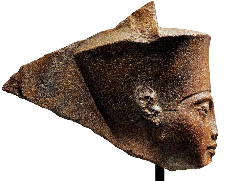 A 3,000-year-old stone bust of Tutankhamun.