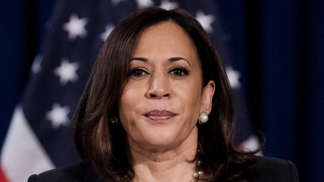 Democratic Vice Presidential nominee Sen. Kamala Harris discussed President Trump's failure to handle the COVID-19 pandemic and protect working families from the economic fallout. Picture: Michael A. McCoy/Getty/AFP